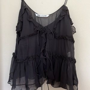 Zara Ruffle Tank Top